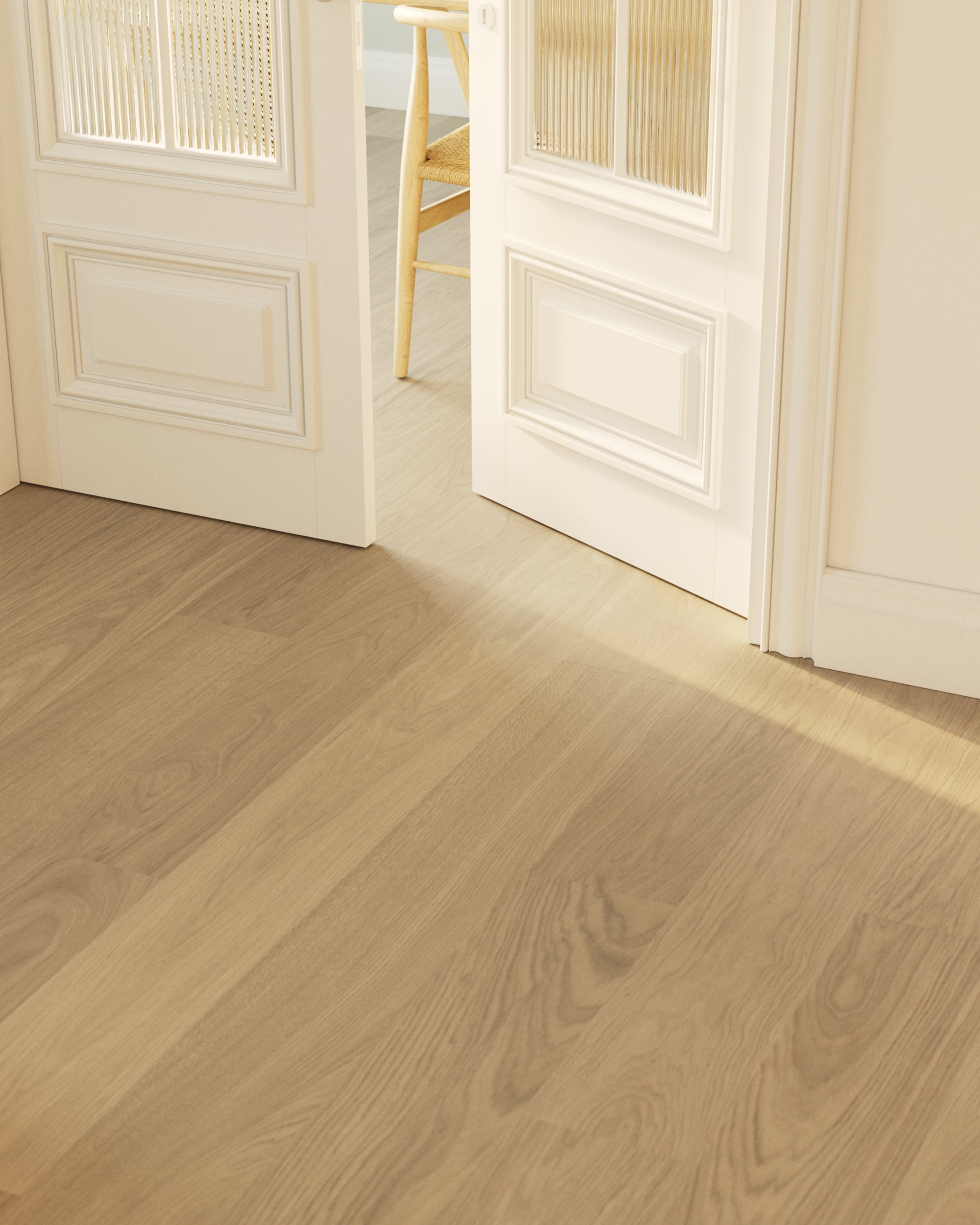 Lame de parquet hybride Bjelin Woodura Loshult chêne Misty White 3