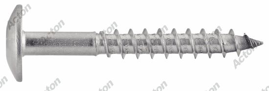Vis de facade tête cylindrique extra large six lobes inox A2 Acton 2