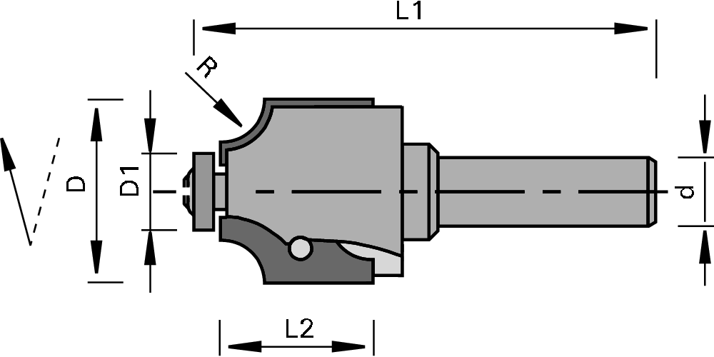 Porte-outils HW à arrondir et quart de rond LEUCO