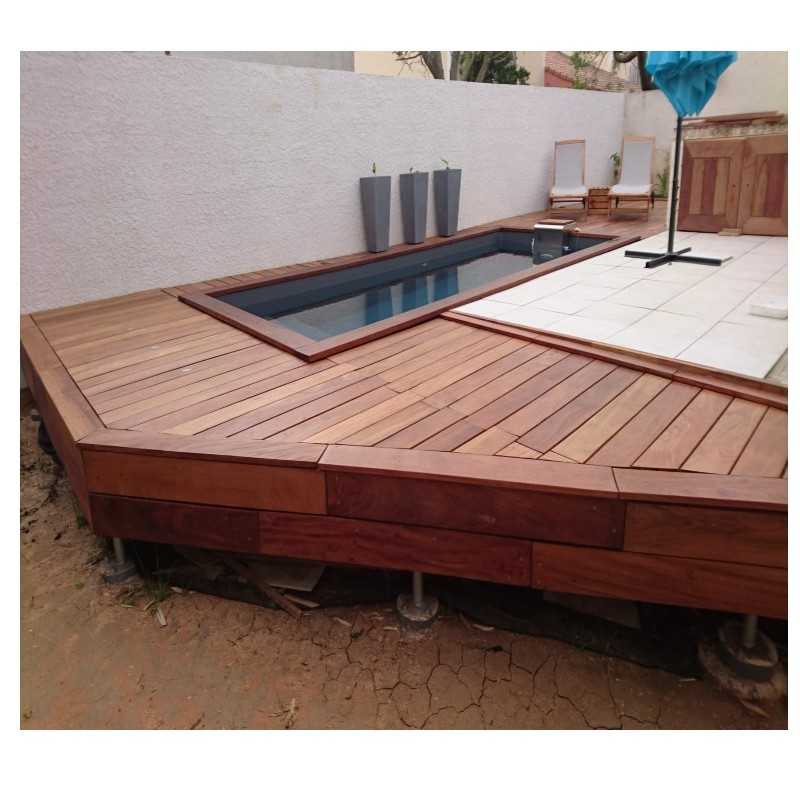 Lame de Terrasse Cumaru ROUGE 1er Choix Qualité KD 21x145 Lisse Grande Longueur 2