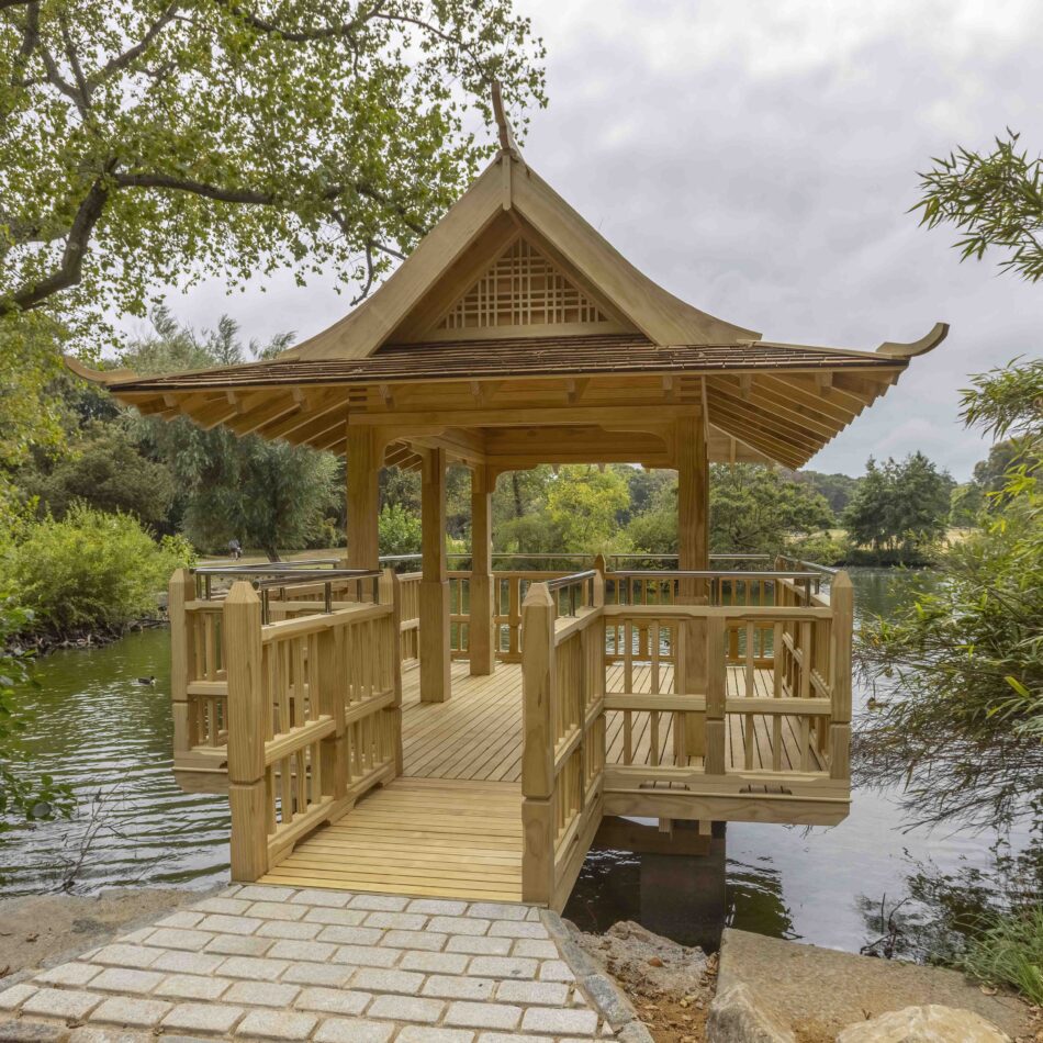 Pavillon de pêche japonais du parc de Sausmarez