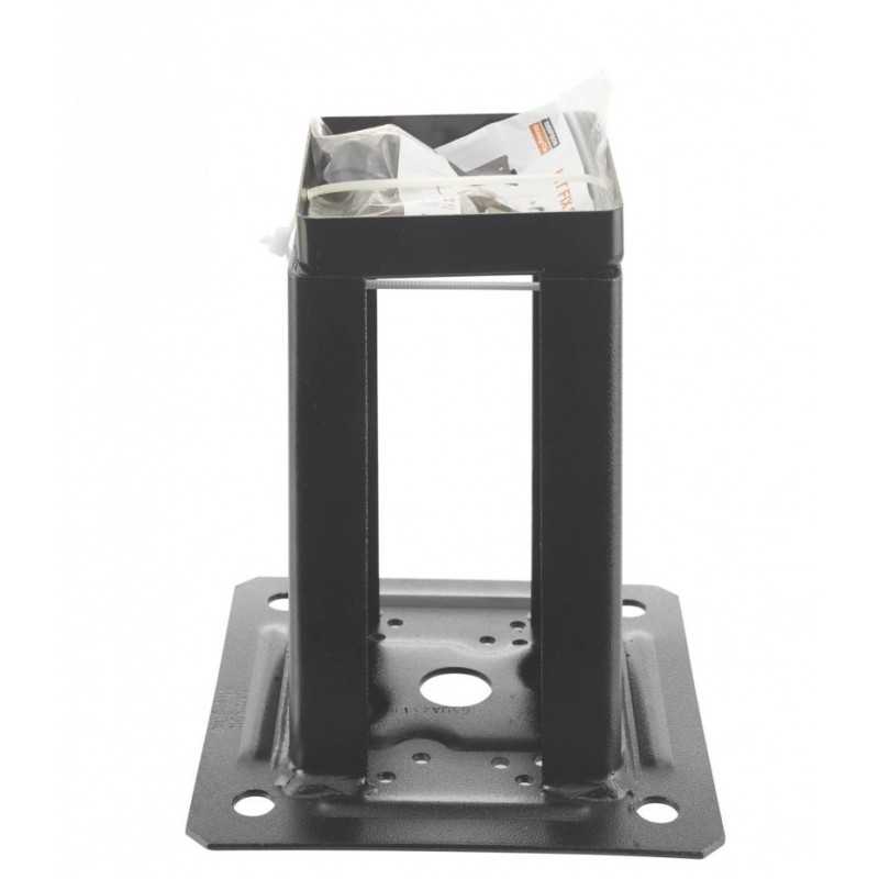 Kit Support pied de poteau à fixer carré NOIR 2