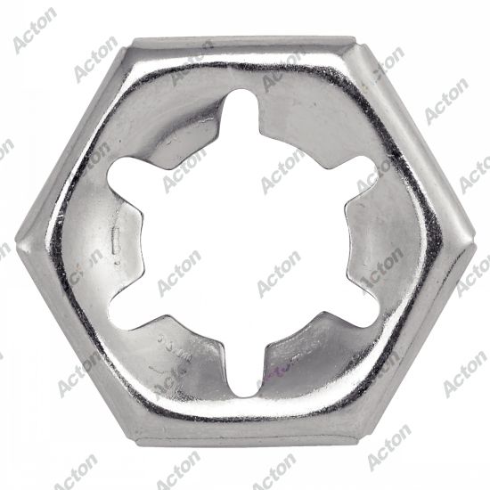 Écrou -pal- autofreines hexagonal- zingué blanc - DIN 7967 Acton 2