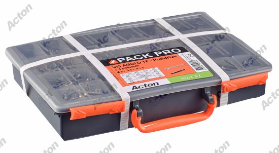 Coffret vba tête fraisée pozidrive + + embouts inox A2 Acton 3