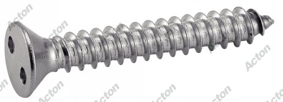 Vis à tôle tête fraisée inviolable -snake eyes- inox A2 - type DIN