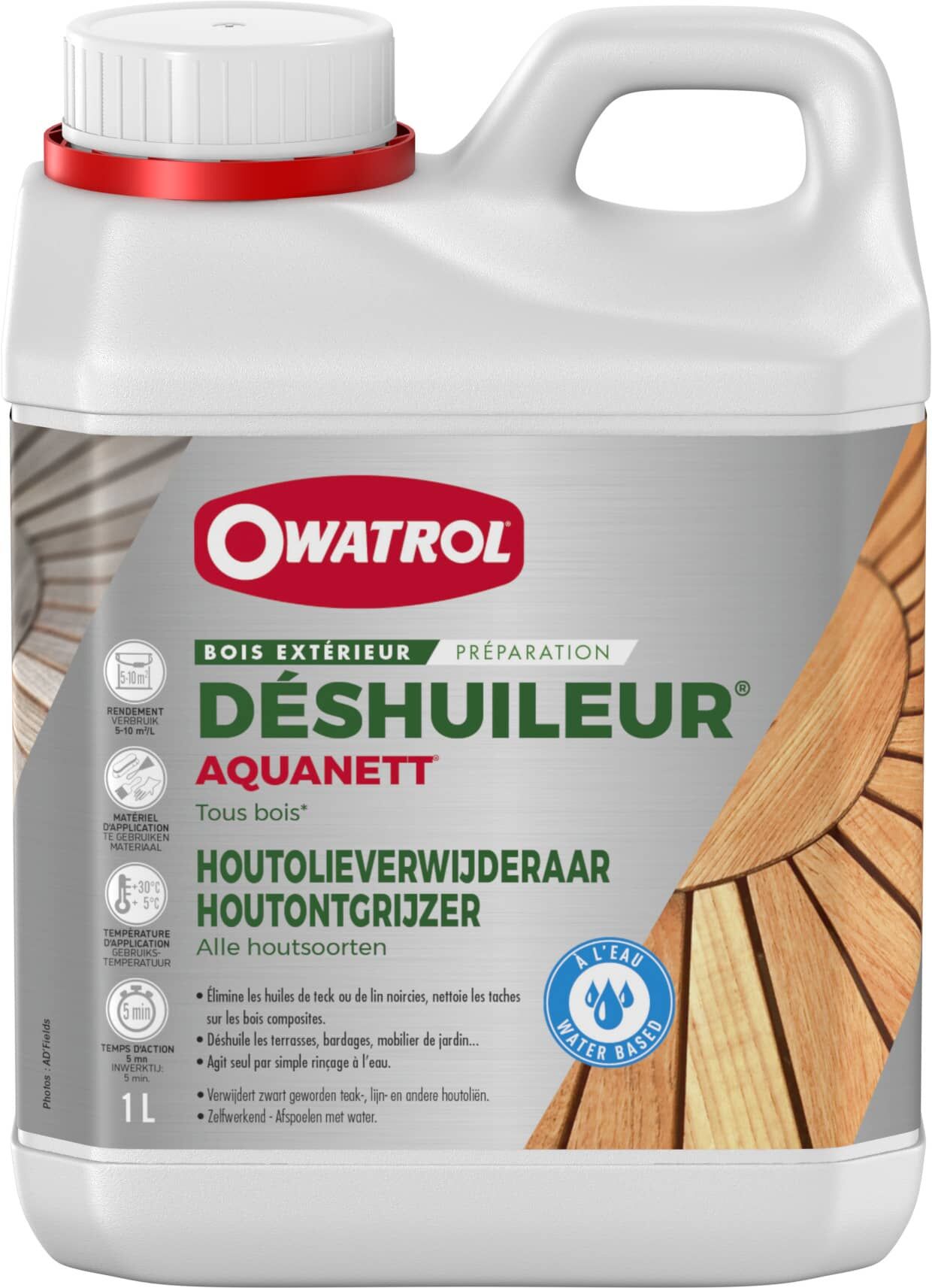 AQUANETT® : Déshuileur / Dégrisant gélifié tous bois