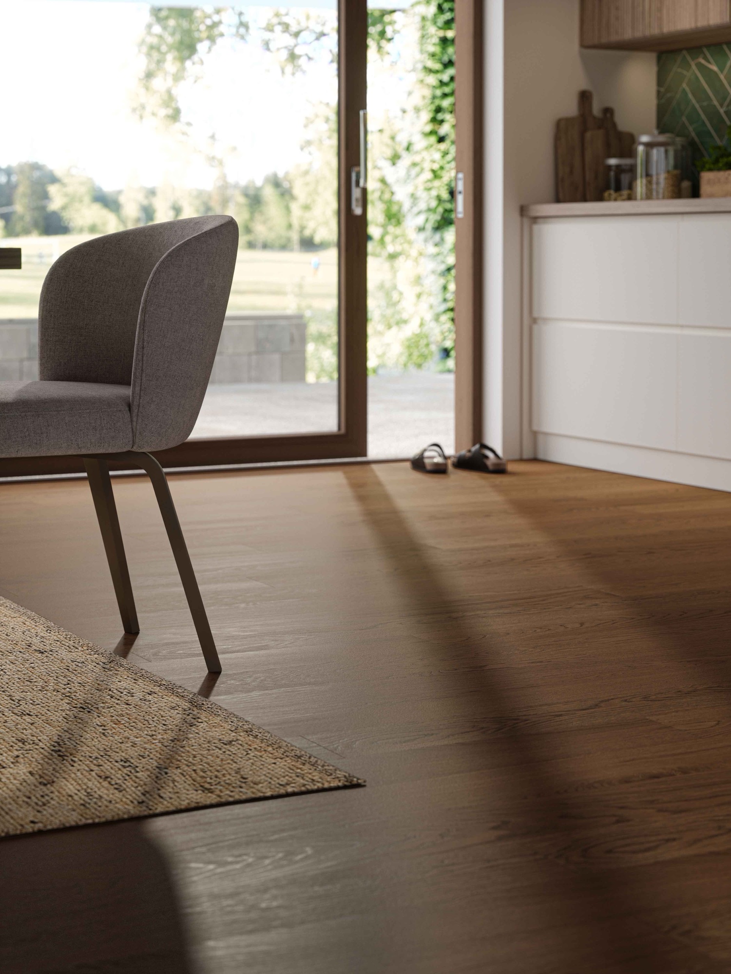 Lame de parquet hybride Bjelin Woodura Dyvik chêne Terra Brown 3