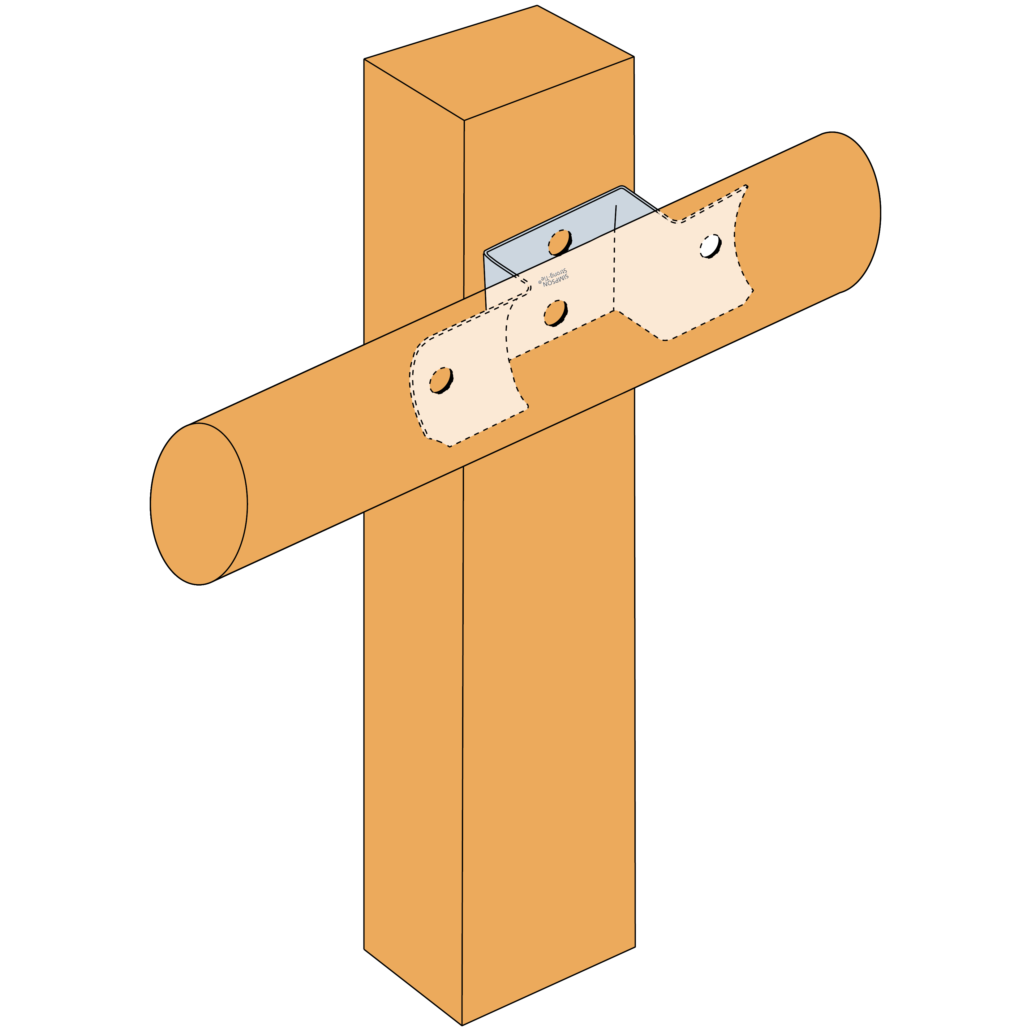 RFCP Equerre plate pour bois ronds
