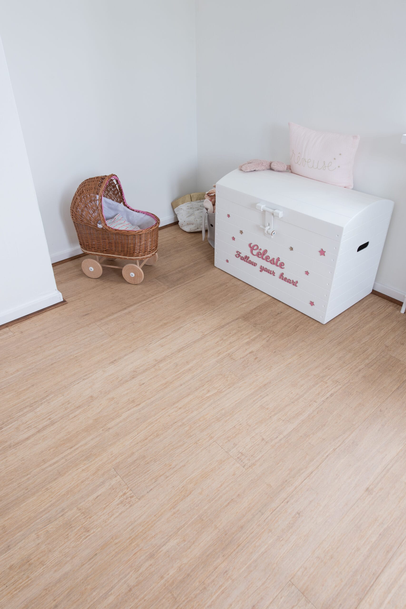 Parquet massif bambou ootouch Bamwood Champagne Evolution Click