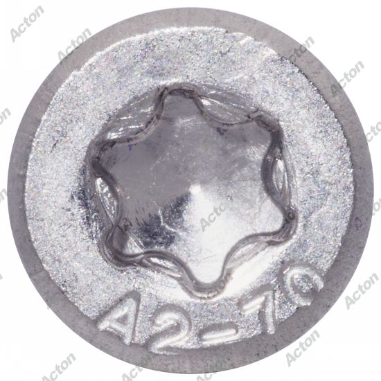Vis à métaux ISO 14580 tête cylindrique basse six lobes inox A2 Acton 3