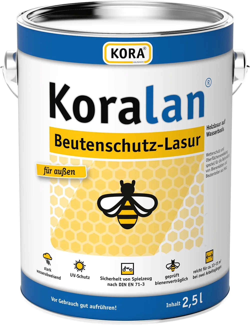 Lasure de protection pour ruches Koralan Beutenschutz-Lasur