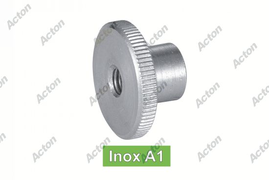Écrou moletes type haut inox A1 - DIN 466 Acton