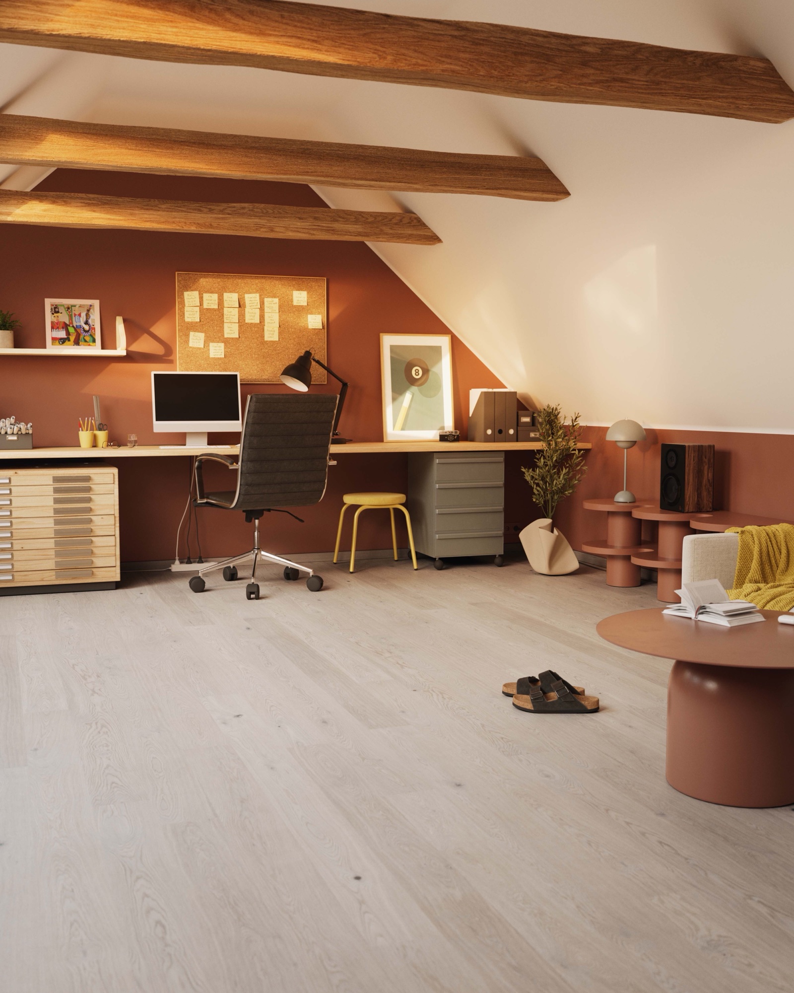 Lame de parquet hybride Bjelin Woodura Dalen chêne Powder White 4