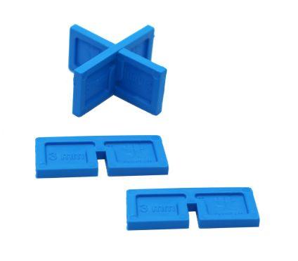 Ecarteur de dalles 3mm bleu