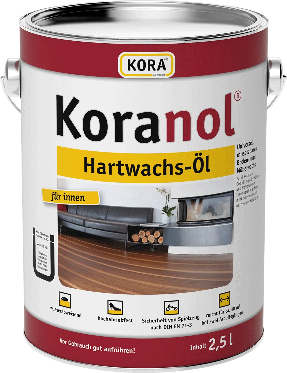 Huile-cire dure parquet et mobilier Koranol Hartwachs-Öl