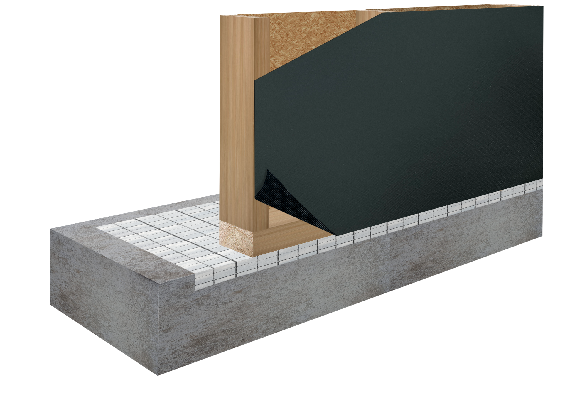Bande d'arase BWK Infra quadri-couche anti-capillaire