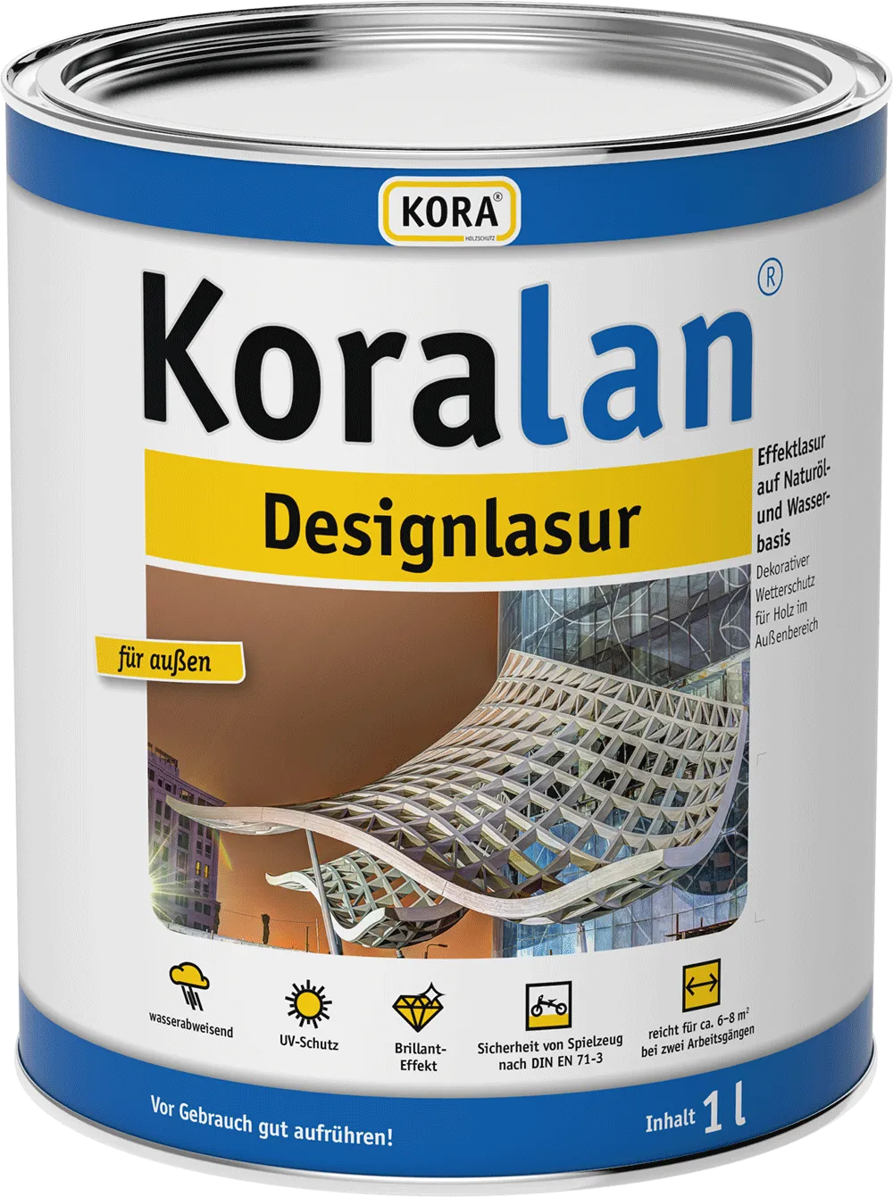 Lasure bois à effet métallisé Koralan Designlasur 2