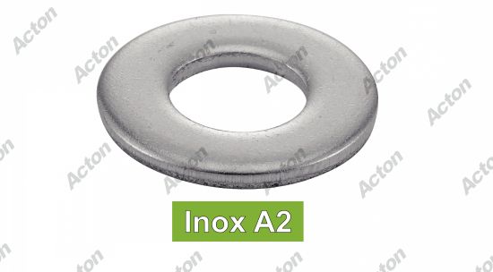 Rondelle plates moyennes type m inox A2 - NFE 25513 Acton