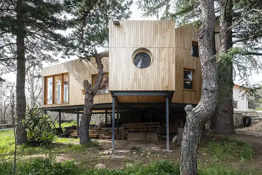Maison Simbionte : architecture en bois de proximité