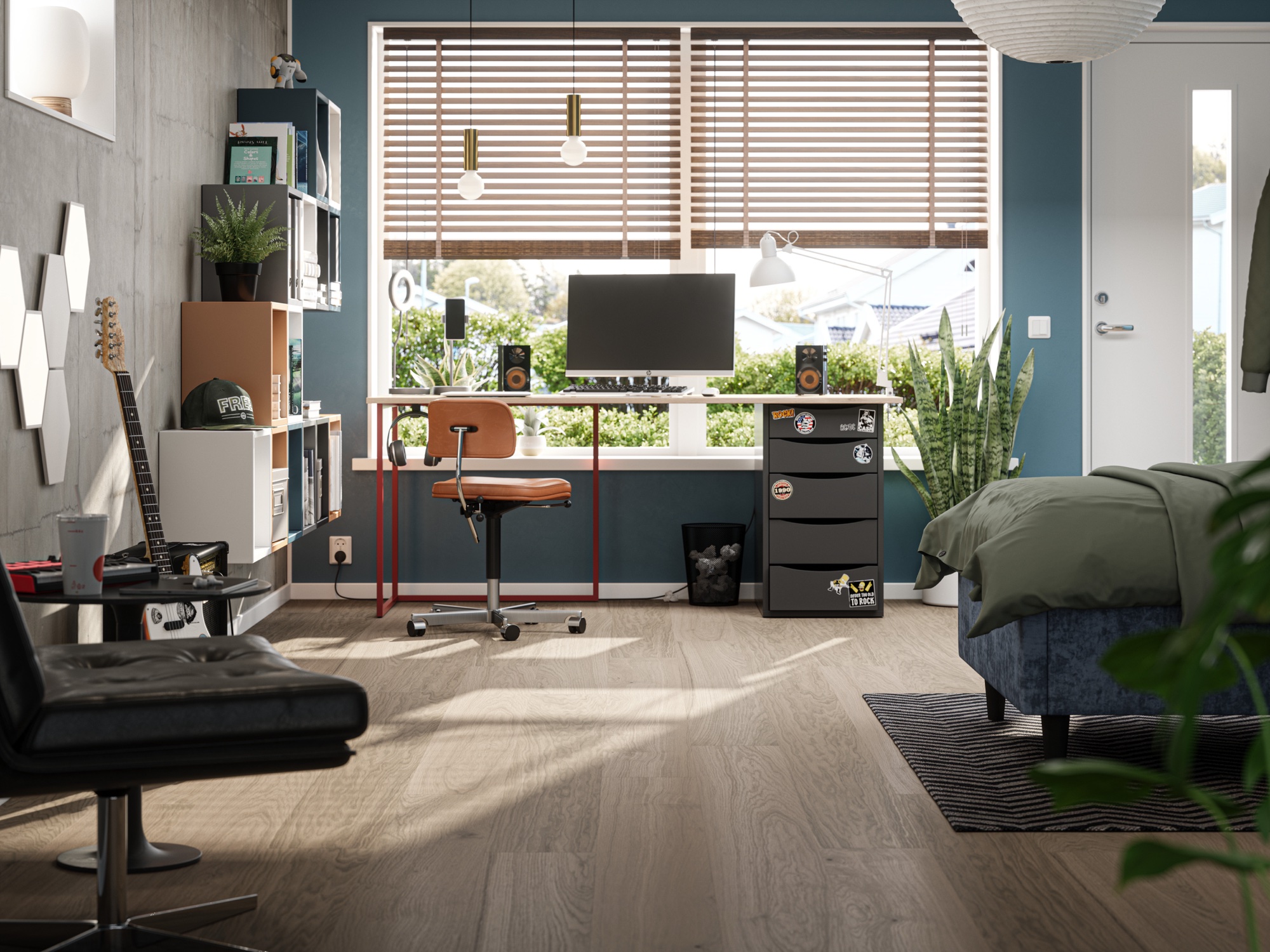 Lame de parquet hybride Bjelin Woodura Ekeborg chêne Mineral Grey 2