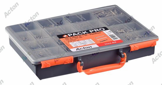 Coffret Vis à tôle TC + TF pozidrive + + embouts inox A4 Acton 2