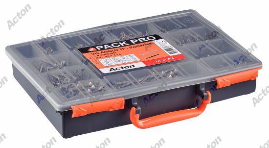 Coffret vba tête fraisée pozidrive + + embouts inox A4 Acton 2