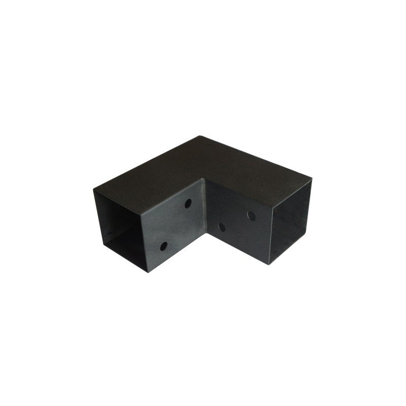 Connecteur d'angle galvanisé et revêtement mat noire