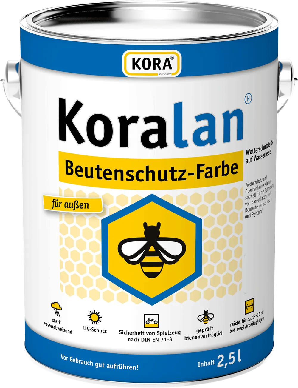 Peinture de protection pour ruches Koralan Beutenschutz-Farbe