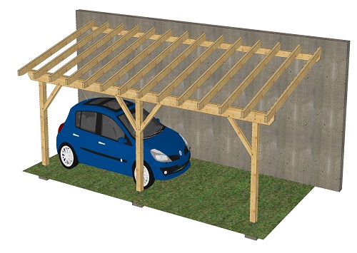 Carport en épicéa Granier