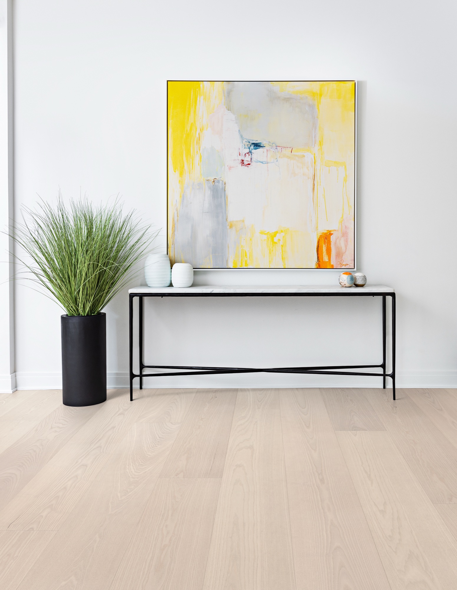 Lame de parquet hybride Bjelin Woodura Gullarp frêne Powder White 2