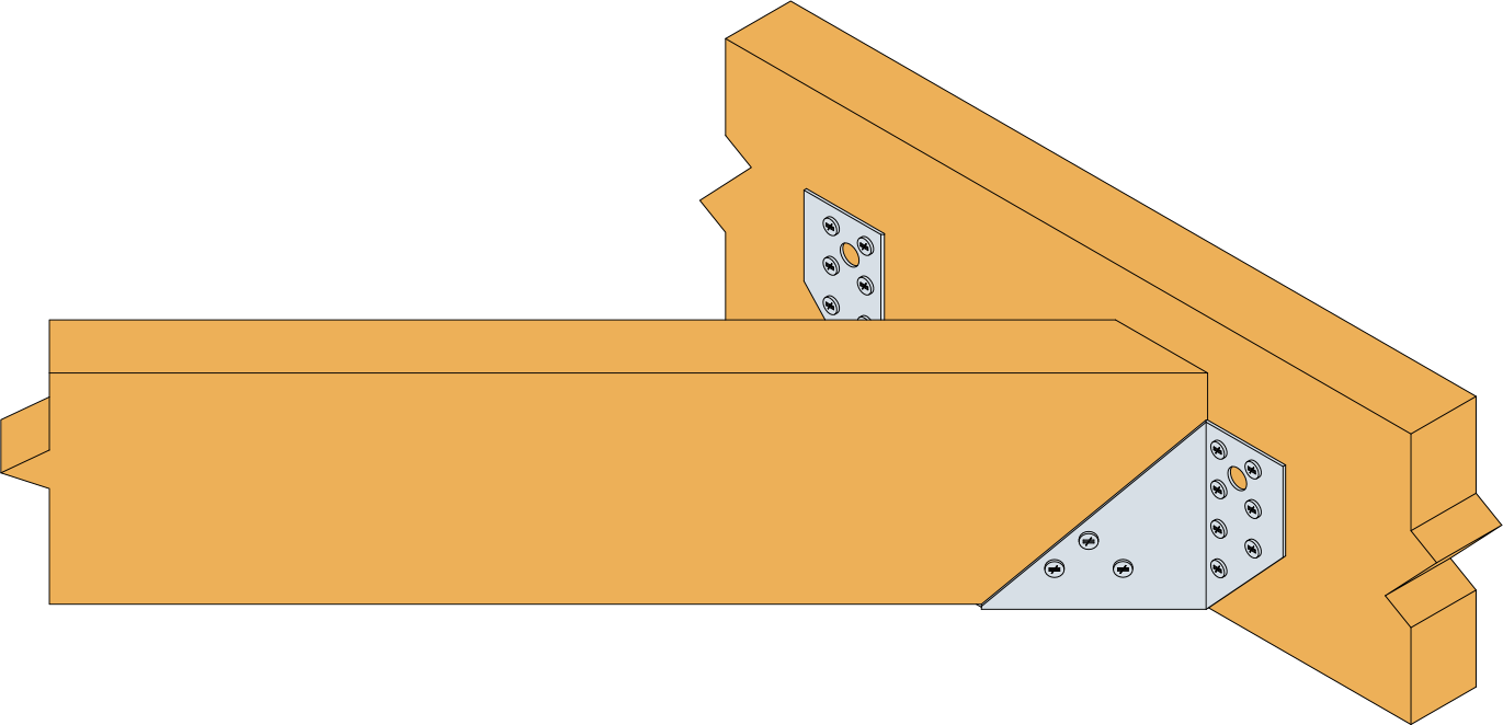 ET Etrier à angle 45° (droit et gauche)