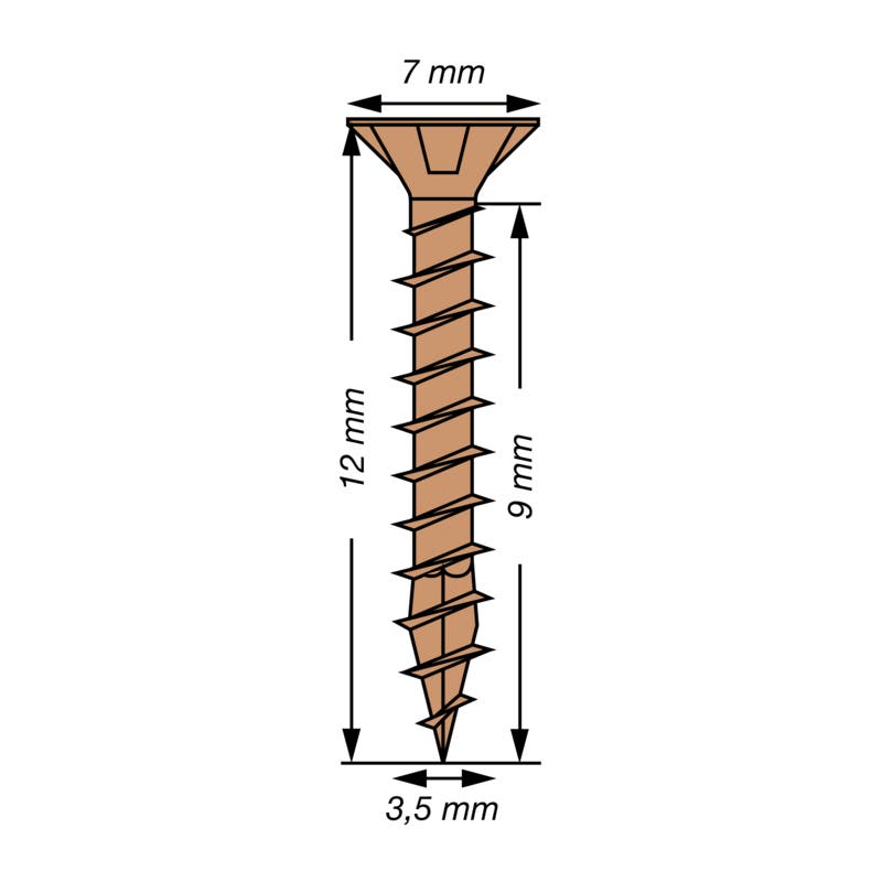 Vis universelle SPAX brunie tête fraisée Ø 3–5 mm 5