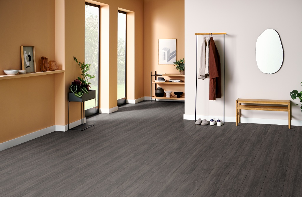 Lame de sol stratifié hydrofuge EGGER Anthracite Sherman Oak 3