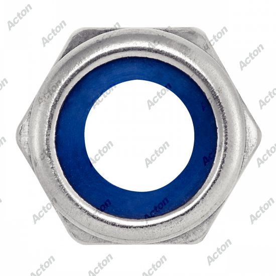 Écrou hexagonal indesserrables bague nylon DIN 985 inox A2 Acton 2