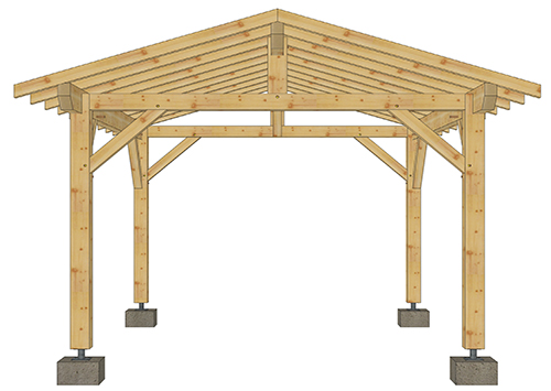 Carport en épicéa Moucherolle 5