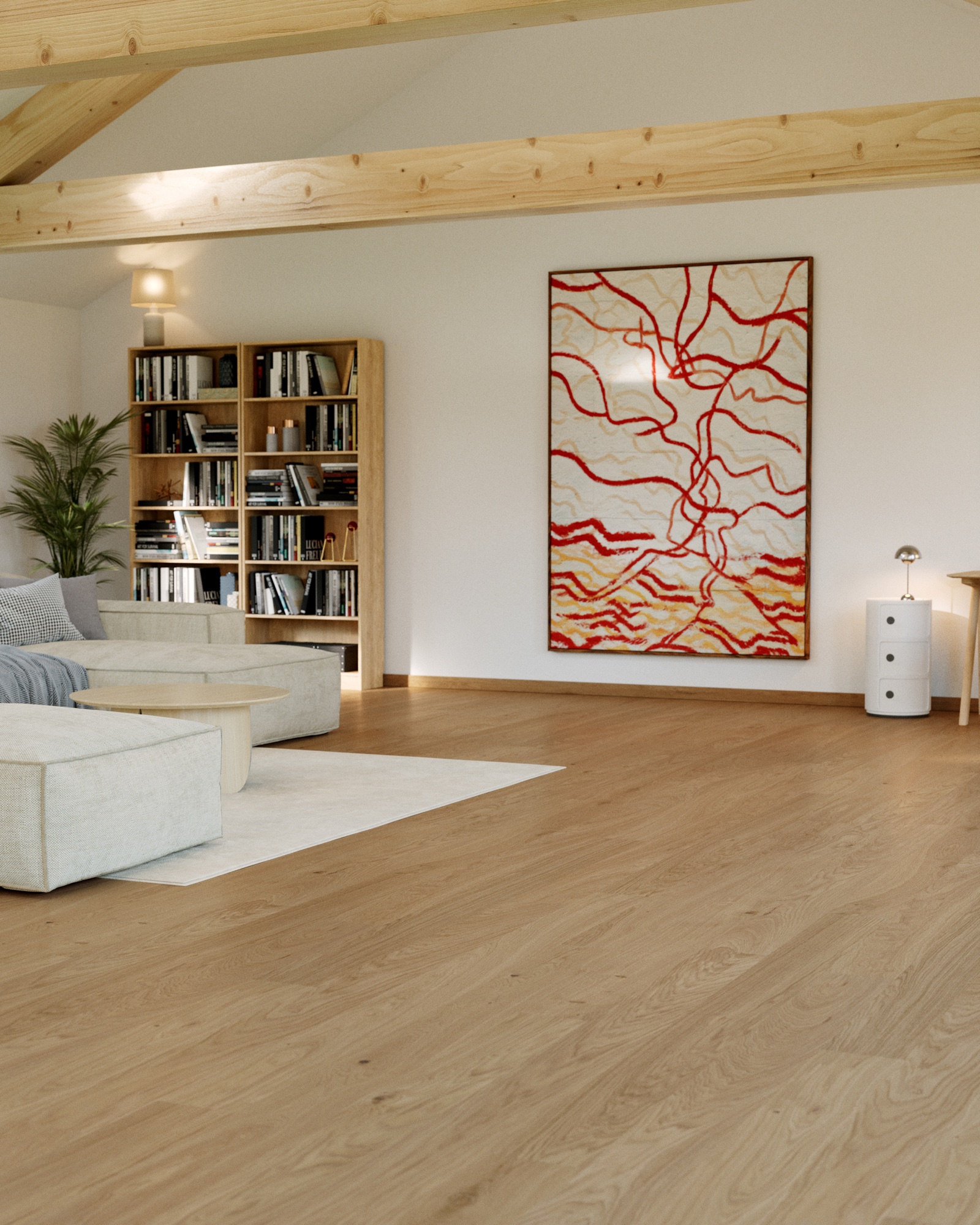 Lame de parquet hybride Bjelin Woodura Skogen chêne Natural 3