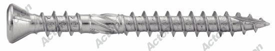 Vis pour terrasse tête fraisée bombée six lobes double filet AISI 410 2