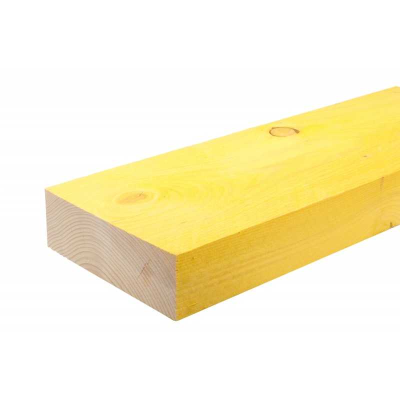 Poteau 120x240 Sapin / Épicéa Traité Classe 2 Jaune (à la palette)