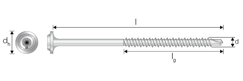 FSBZN Vis à tête plate - Impreg® + 3
