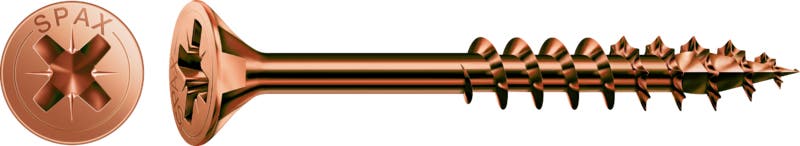 Vis universelle SPAX brunie tête fraisée Ø 3.5–5 mm
