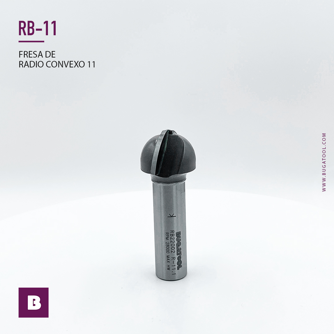 Fraise à rayon convexe S12 D22 R11 à 2 lames