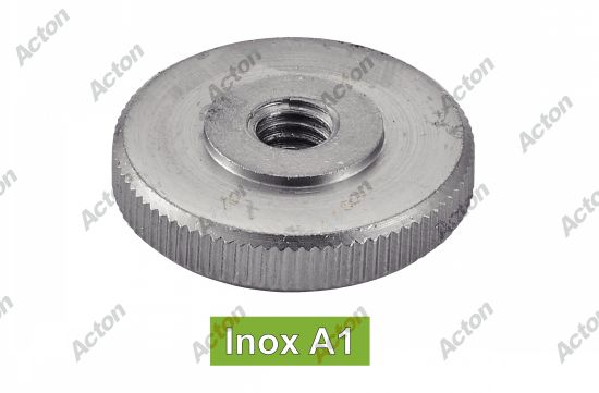 Écrou moletes type bas inox A1 - DIN 467 Acton