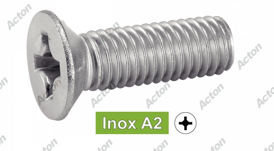Vis à métaux tête fraisée phillips DIN 965 inox A2 Acton