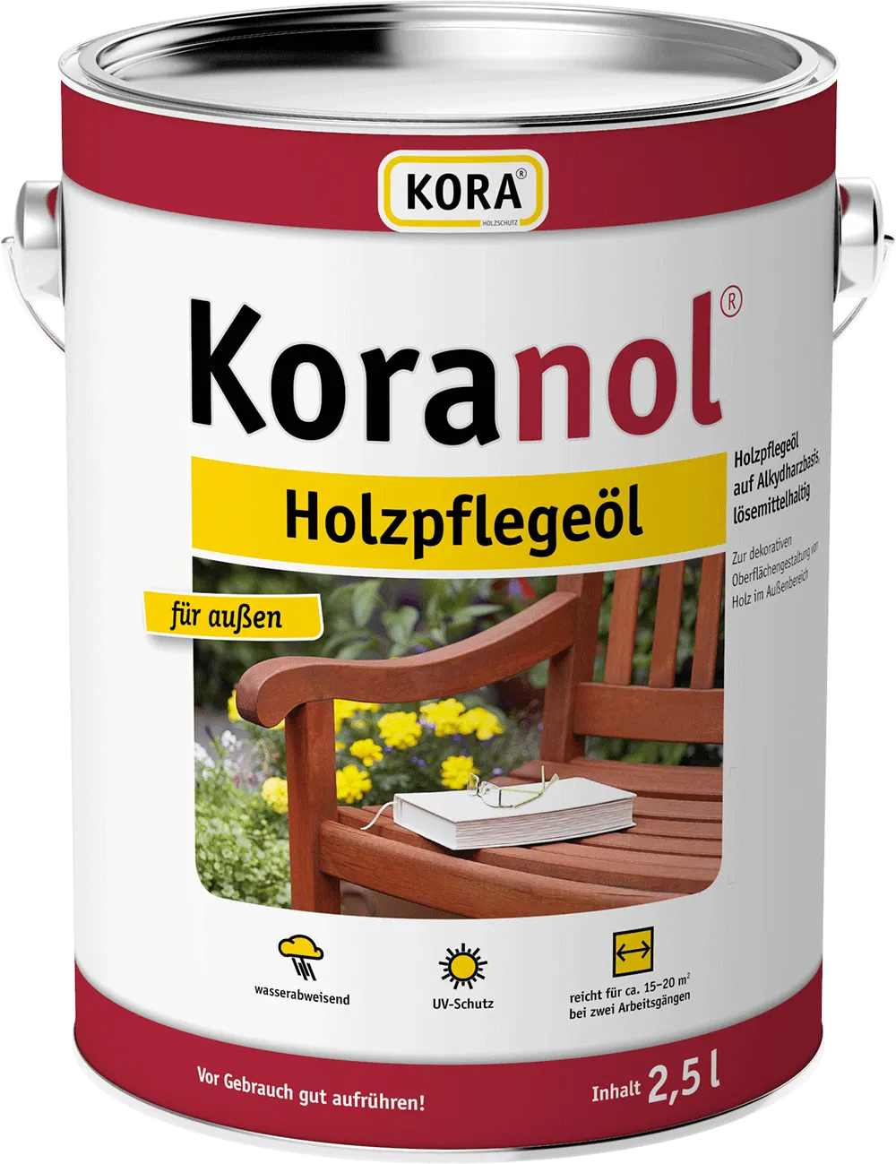 Huile d'entretien bois extérieur Koranol Holzpflegeöl 2