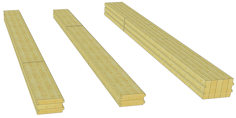 Plancher en madriers DBS RBS et MHT Schilliger C24