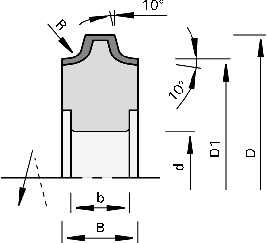 Porte-outils HW à arrondir les chants LEUCO 2