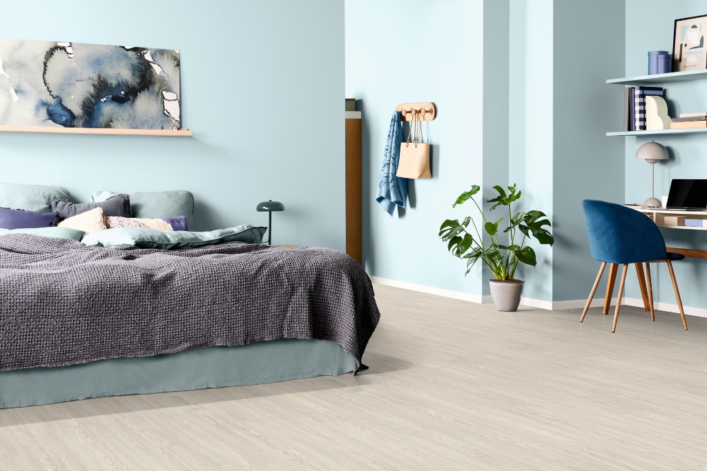 Lame de sol stratifié hydrofuge EGGER White Soria Oak 5