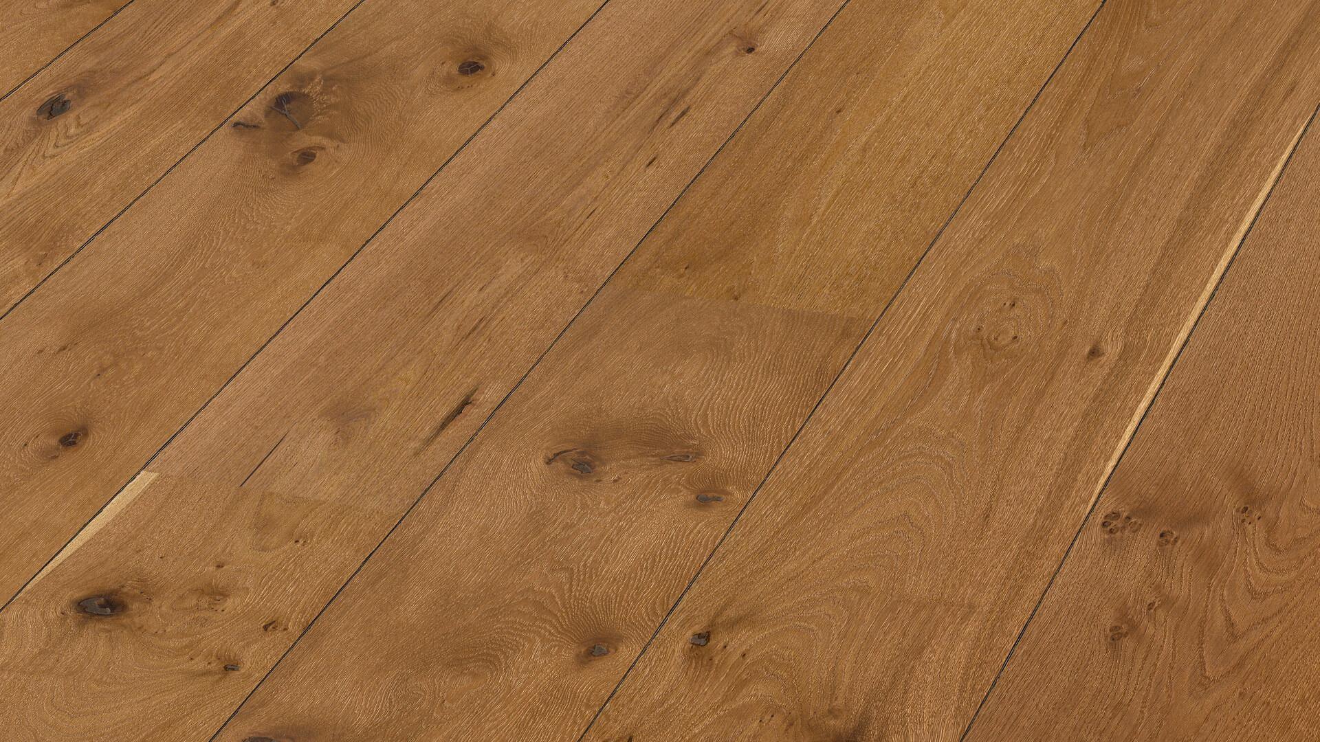 Lame de parquet contrecollé MEISTER Lindura HD 400 chêne Authentic chestnut brown oak