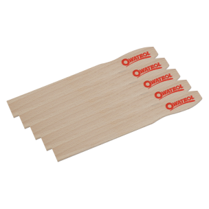LOT DE 5 MELANGEURS EN BOIS : Lot de 5 mélangeurs de peinture en bois