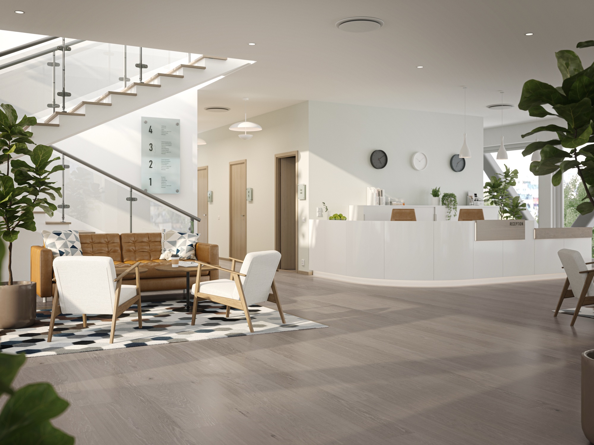 Lame de parquet hybride Bjelin Woodura Rya chêne Silver 2
